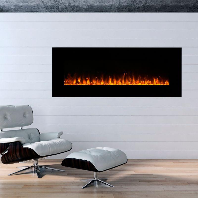 Northwest 54" Electric Fireplace Wall MountedLed Fire And Ice Flame with Remote