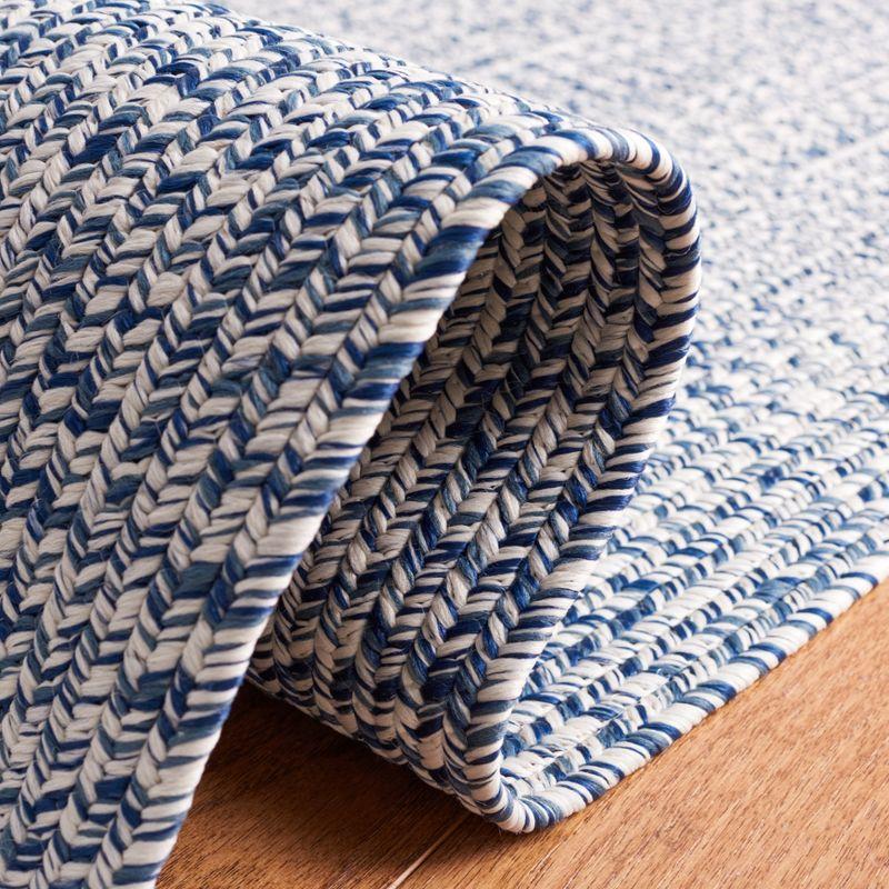 Braided BRA201 Hand Woven Indoor Machine Washable Runner Rug - Dark Blue/Ivory - 2'3"x6' - Safavieh