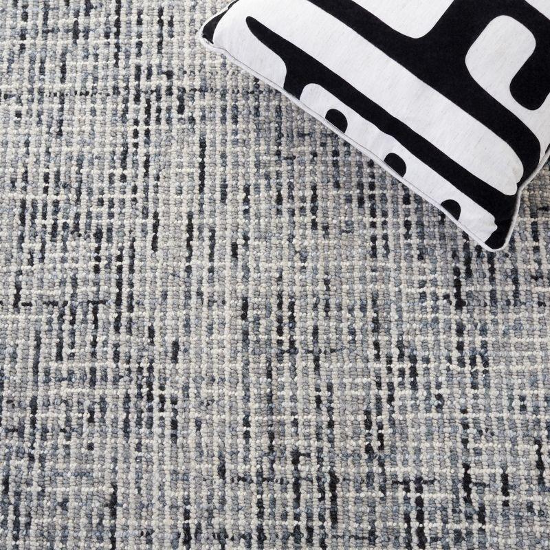 Abstract ABT468 Handmade Indoor Area Rug - Dark Gray/Ivory - 6'x6' - Safavieh