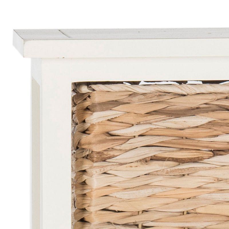 Dovecove White 5-Drawer Wicker Basket Storage Tower (Fully Assembled) | Wayfair