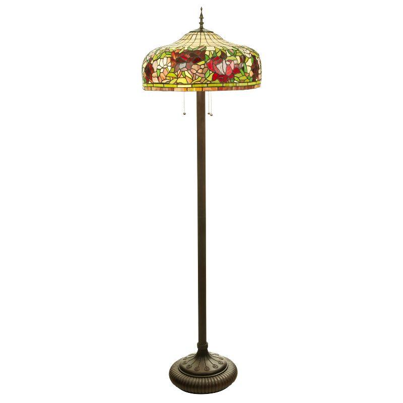 63.75"H Livio Tiffany-Style Stained Glass Floor Lamp