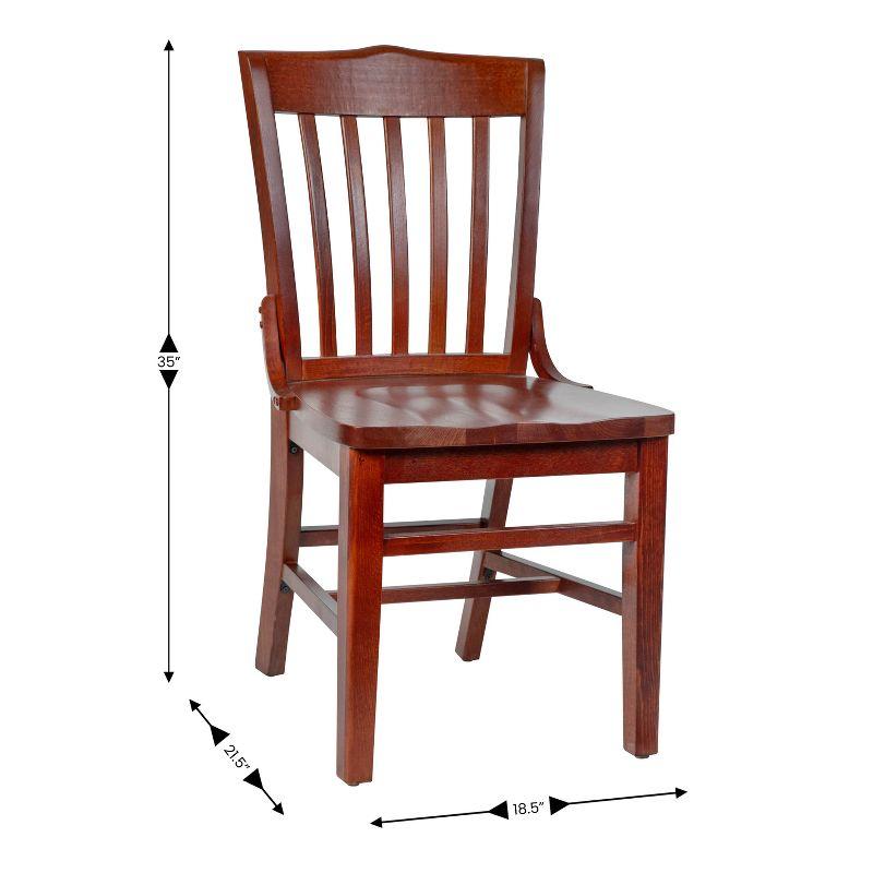 Flash Furniture HERCULES Series Finished School House Back Wooden Restaurant Chair