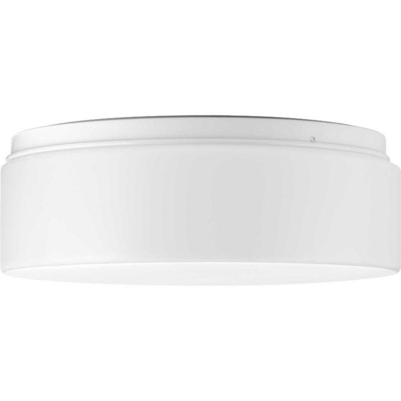 Progress Lighting, Drums and Clouds, 1-Light LED Flush Mount, Black Finish, Acrylic Shade