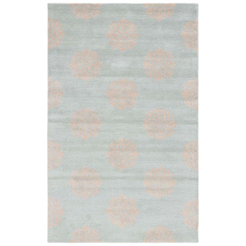 Soho SOH724 Hand Tufted Indoor Area Rug - Turquoise/Yellow - 6'x9' - Safavieh