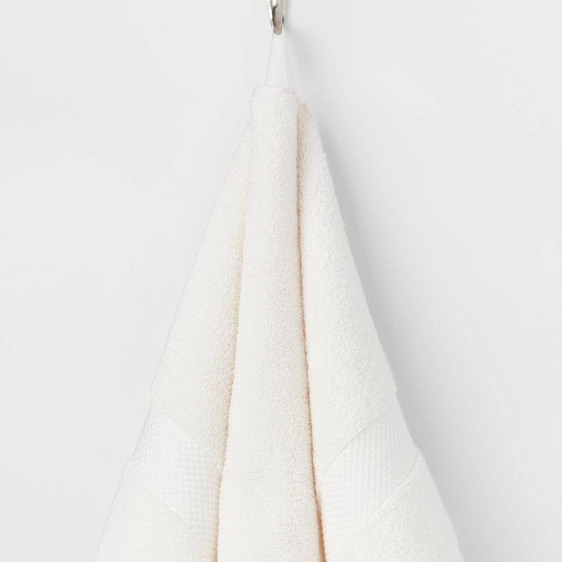 Performance Plus Hand Towel Cream - Threshold™: 100% Cotton, Fade-Resistant, Terry Construction, OEKO-TEX Certified