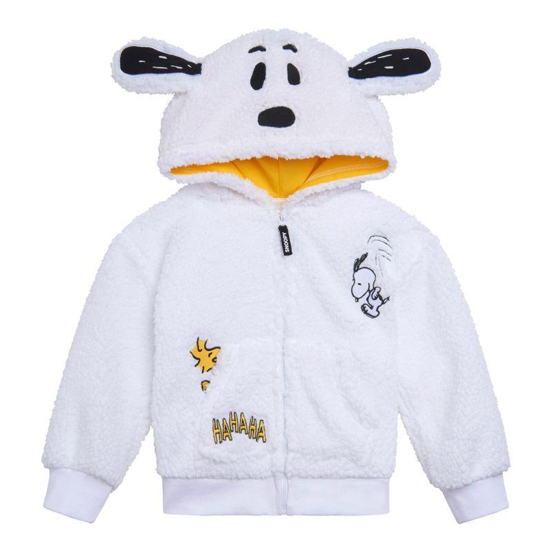 Snoopy Peanuts Woodstock Infant Baby Boys Cozy Faux Sherling Cosplay Hoodie White 18 Months