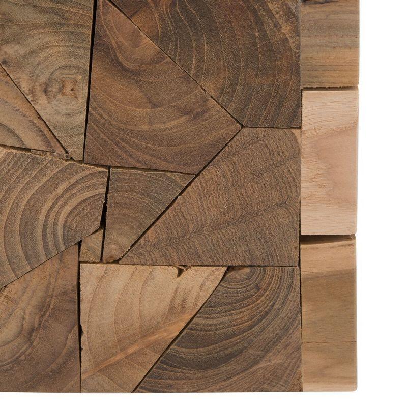 Forbes Square Stool - Medium Oak - Safavieh