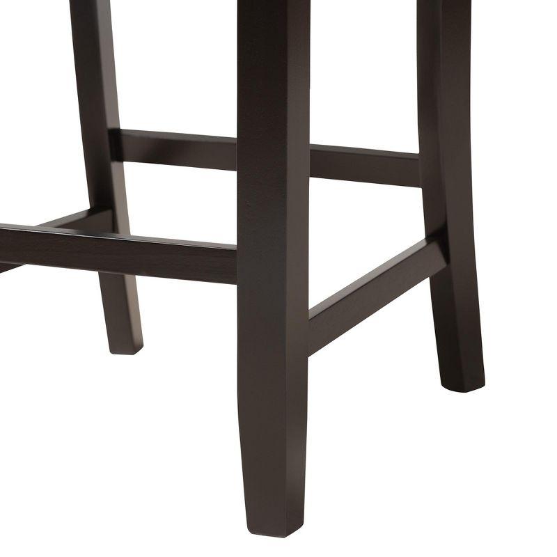 Baxton Studio Olympia Modern Fabric and Wood Counter Stool Set