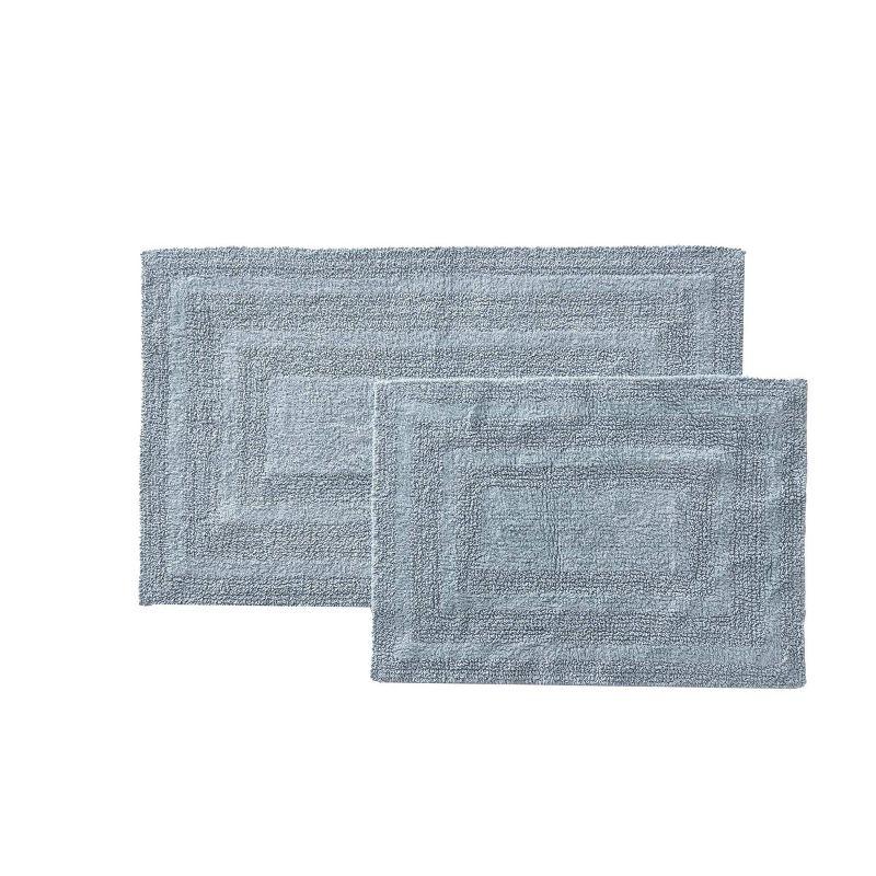 Logan Green Cotton 2 Piece Bath Rug Set