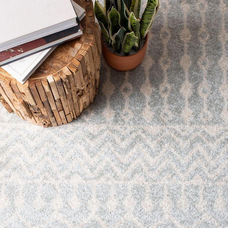 Tulum TUL270 Power Loomed Area Rug - Light Grey/Ivory - 6'7"x6'7" - Safavieh.