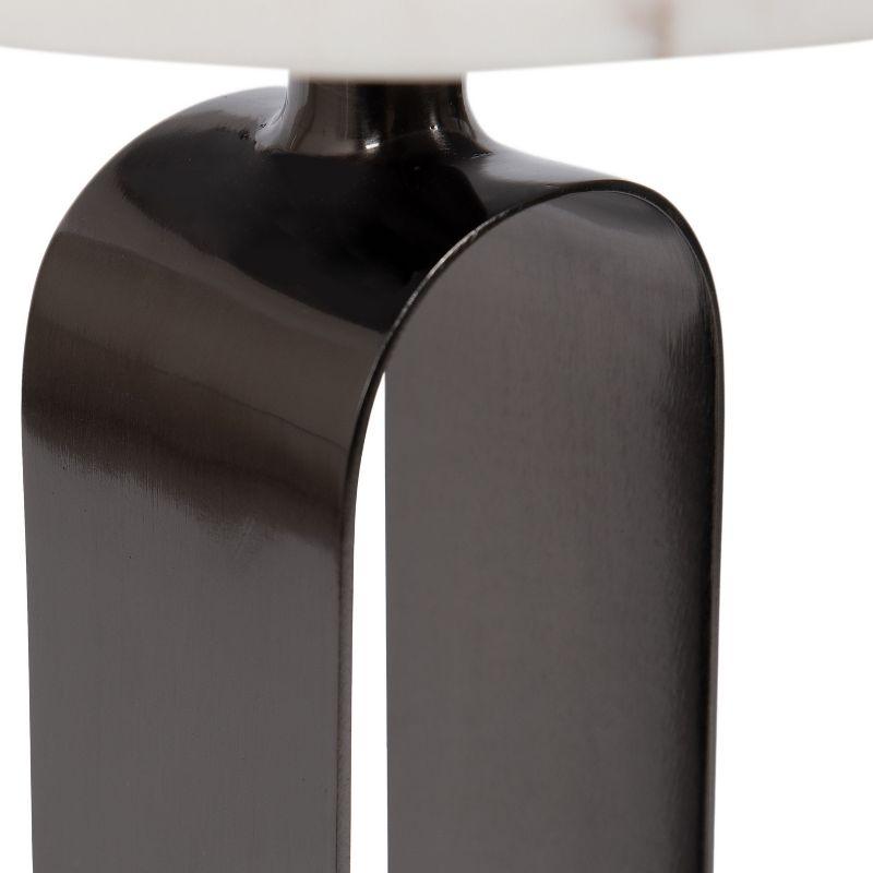 Kate and Laurel Helio Glam Drink Table, 8x8x24, Pewter