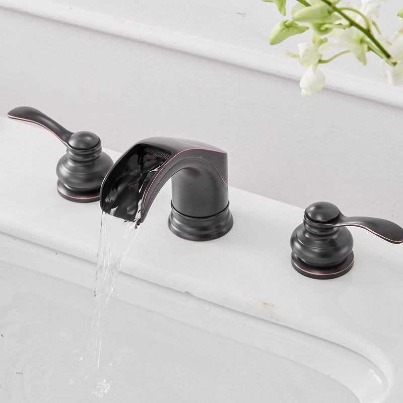 BWE 8 in. Waterfall Widespread 2-Handle Bathroom Faucet