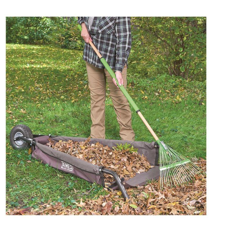 5 cu. ft. Brown Canvas Foldable Garden Wheelbarrow