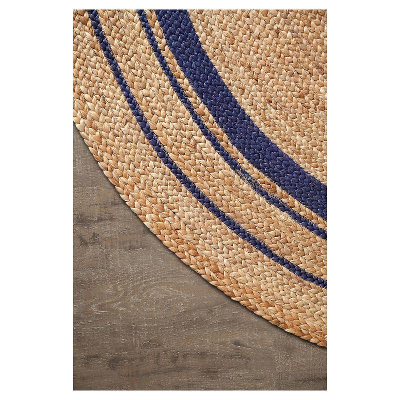 8' Round Beige/Midnight Kerala Area Rug Round - Anji Mountain