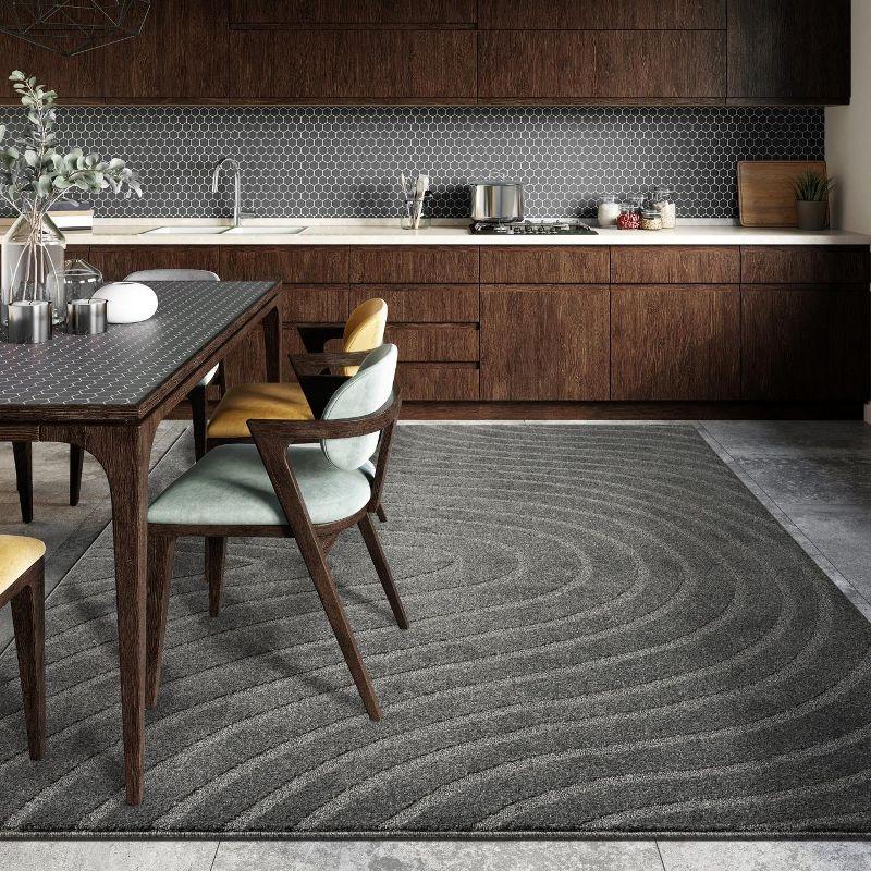 Luxe Weavers Modern Geometric Wave Area Rug