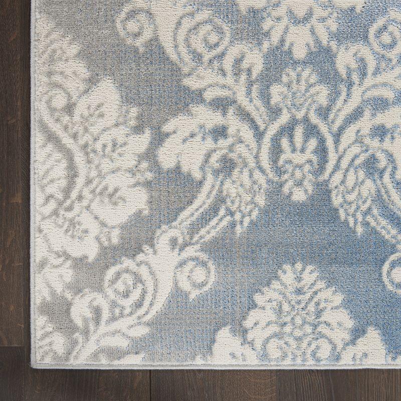 Nourison Elation ETN03 Indoor only Area Rug - Ivory Blue 7'10" x 9'10"