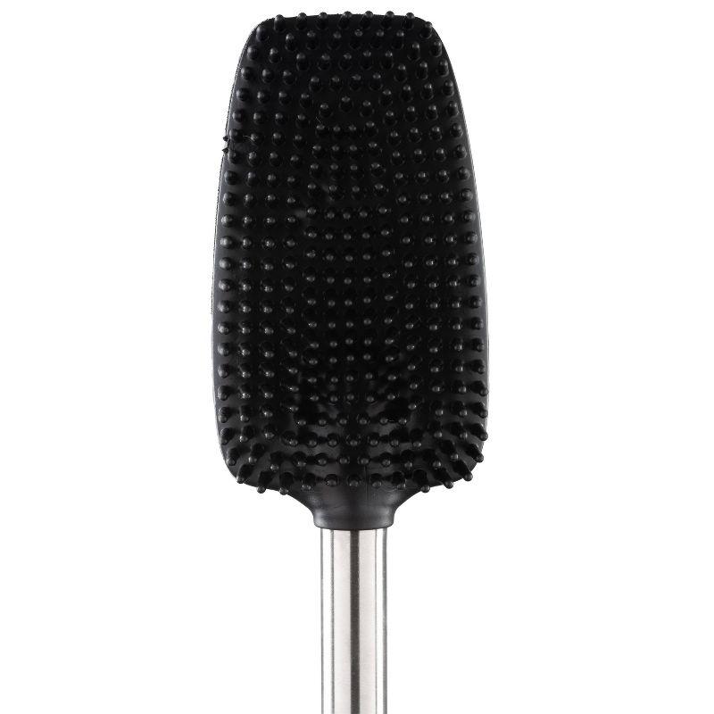 Toilet Brush Holder Stainless Steel/Black - Bath Bliss