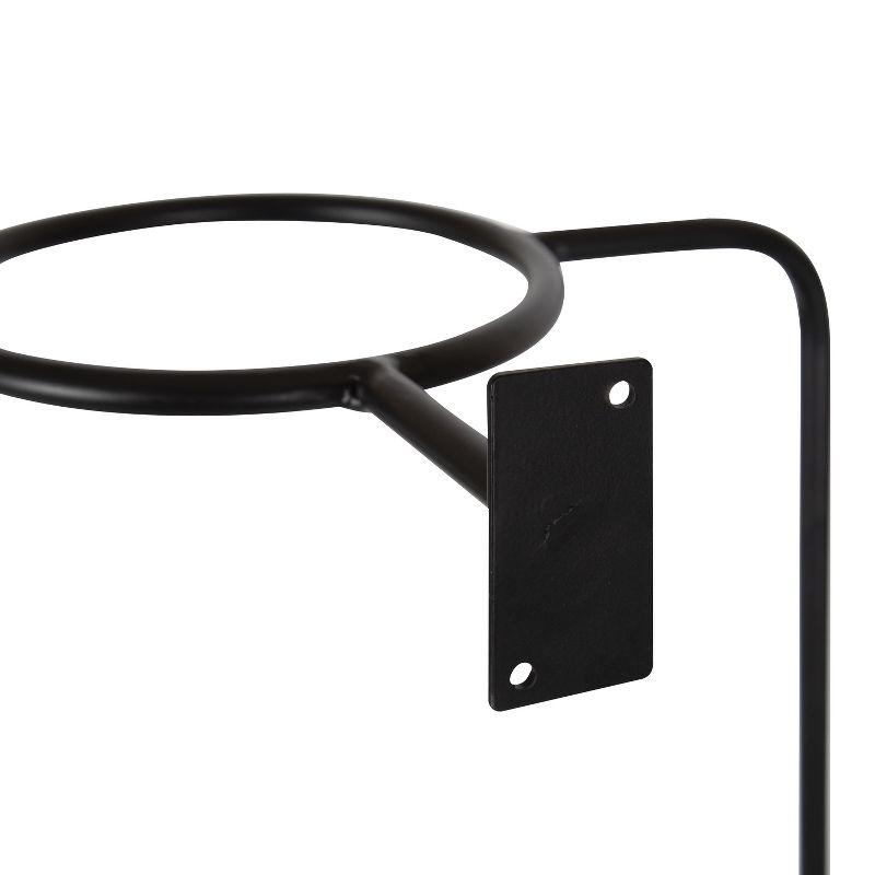 Kate and Laurel Ascher  Metal Hanging Planter, 13x9x36, Black