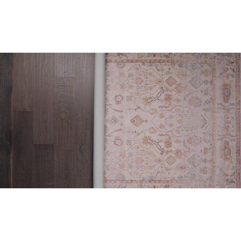 5'x7'6" Avin Oriental Area Rug Blush/Cream - Jaipur Living: Traditional Floral Medium Pile for Living Room