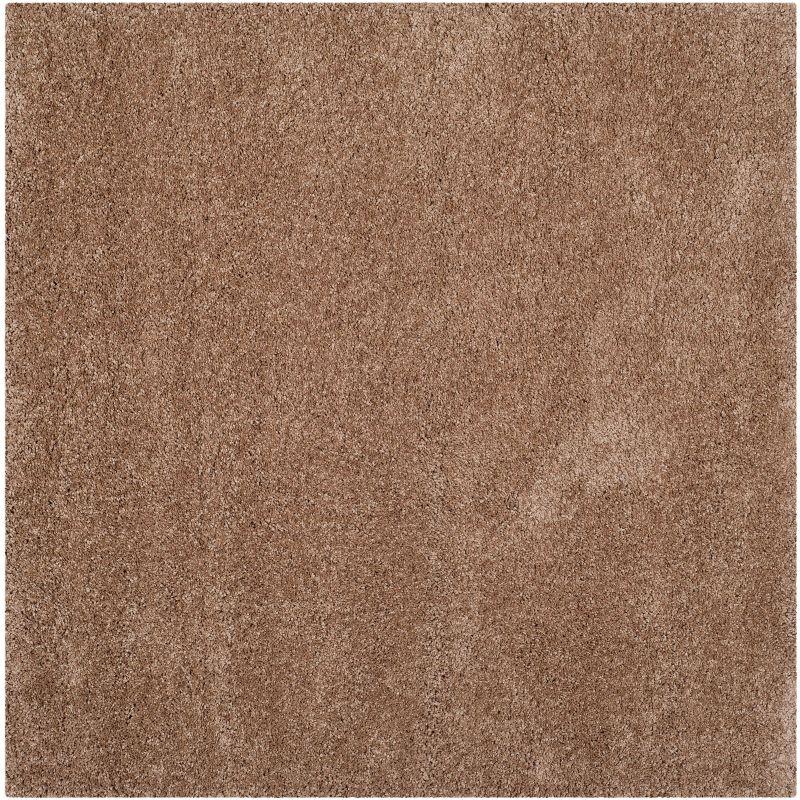 Milan Shag SG180 Power Loomed Indoor Accent Rug - Dark Beig - 3'x3' - Safavieh
