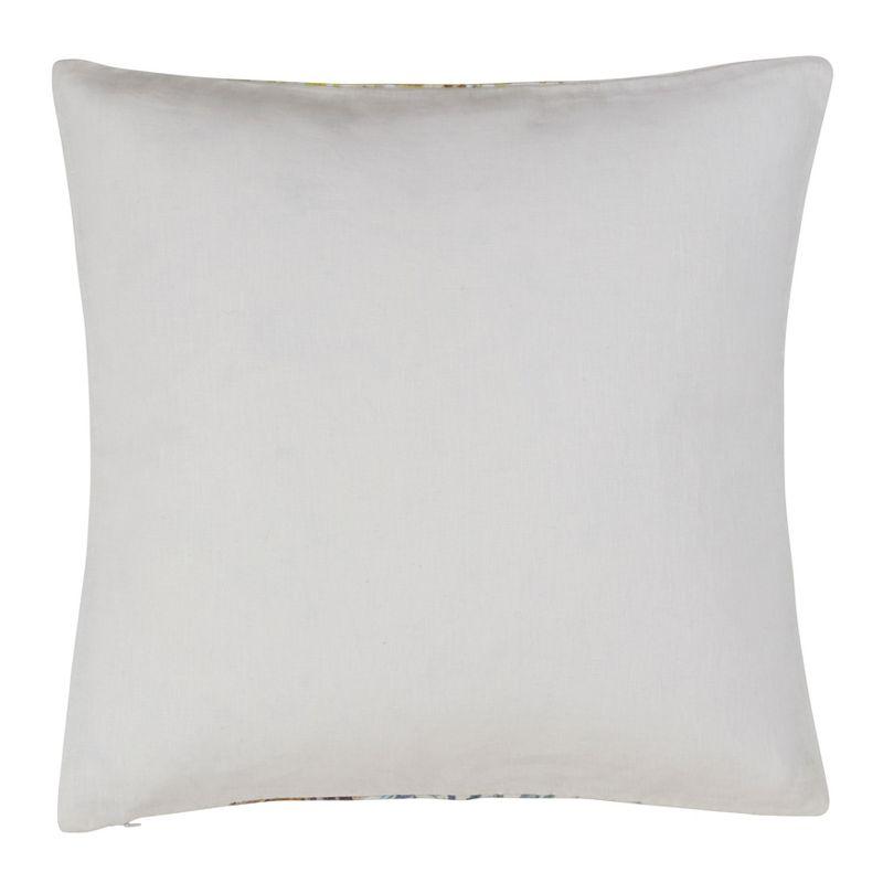 Tropical Botanical Watercolor Linen Down-Filled Square Pillow