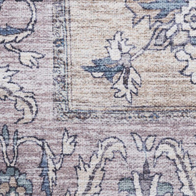 Nourison Washable Brilliance Medallion Indoor Rug Blush 5'3" x 7'3"