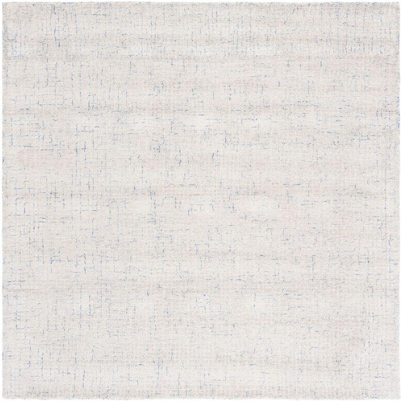 Abstract ABT469 Hand Tufted Area Rug - Silver/Blue - 6'x6' - Safavieh .