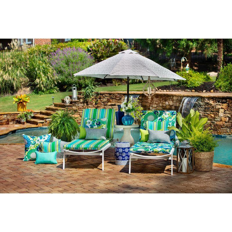 Aruba Stripe 2pc Outdoor Throw Pillows - Pillow Perfect