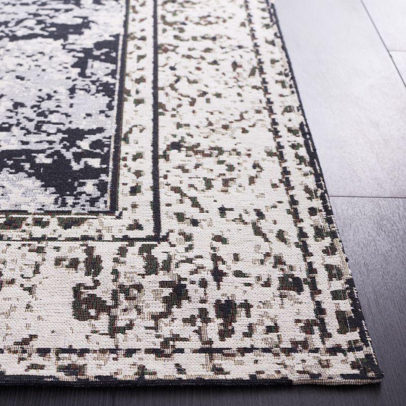 Reversible Grey/Sage Hand-Knotted Cotton Blend 4' x 6' Area Rug