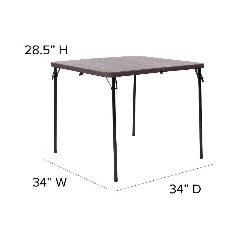 Noah 2.83' Square Plastic Folding Event Table with Carrying Handle by Flash Furniture