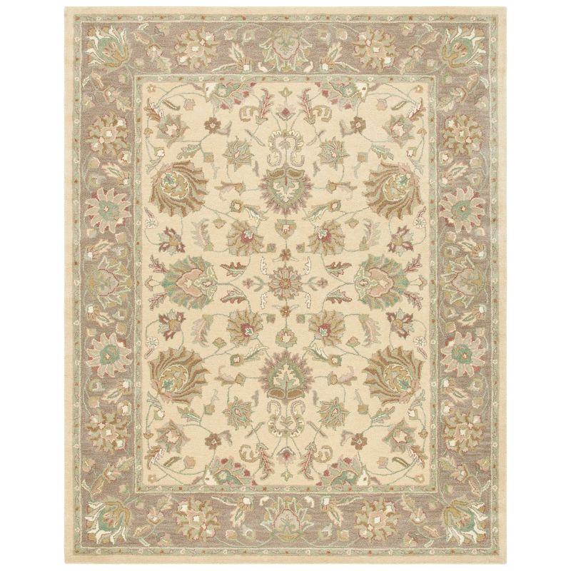 Heritage HG343 Hand Tufted Area Rug - Ivory/Brown - 7'6"x9'6" - Safavieh.
