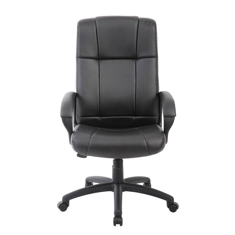 Elegant Executive High-Back Swivel Chair in Black Caressoft