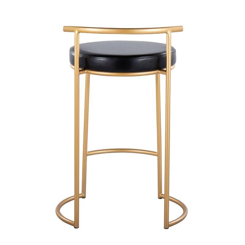 Set of 2 Round Fuji Counter Height Barstools - LumiSource