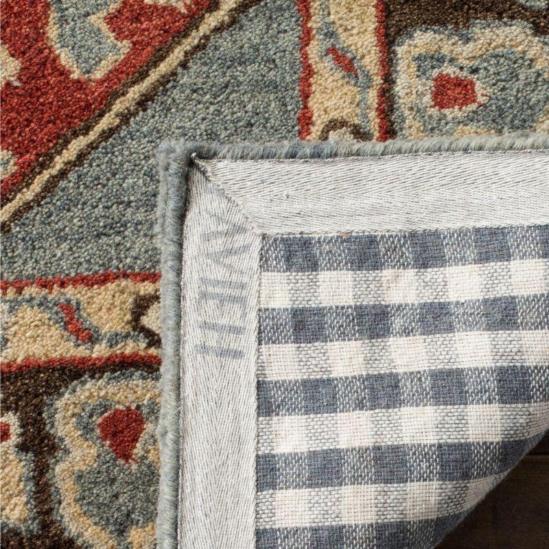 Heritage Blue and Charcoal Hand-Tufted Wool Runner Rug