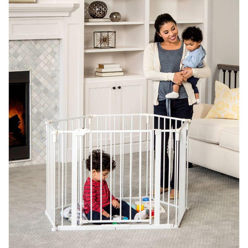 Regalo 130" 6 Panel Super Wide 2-in-1 Configurable Metal Safety Gate