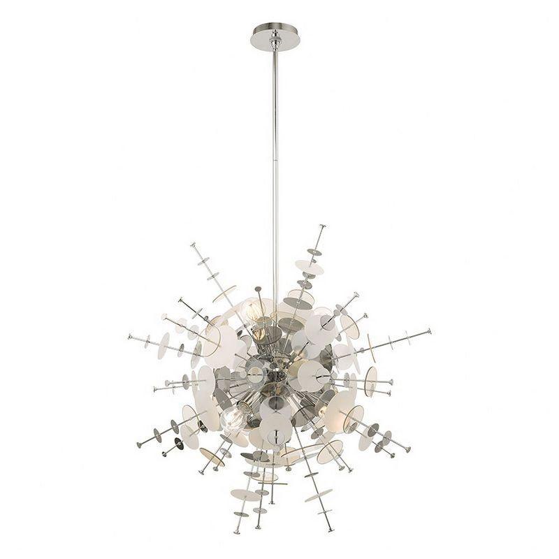 Livex Lighting Circulo 6 - Light Chandelier in  Polished Chrome