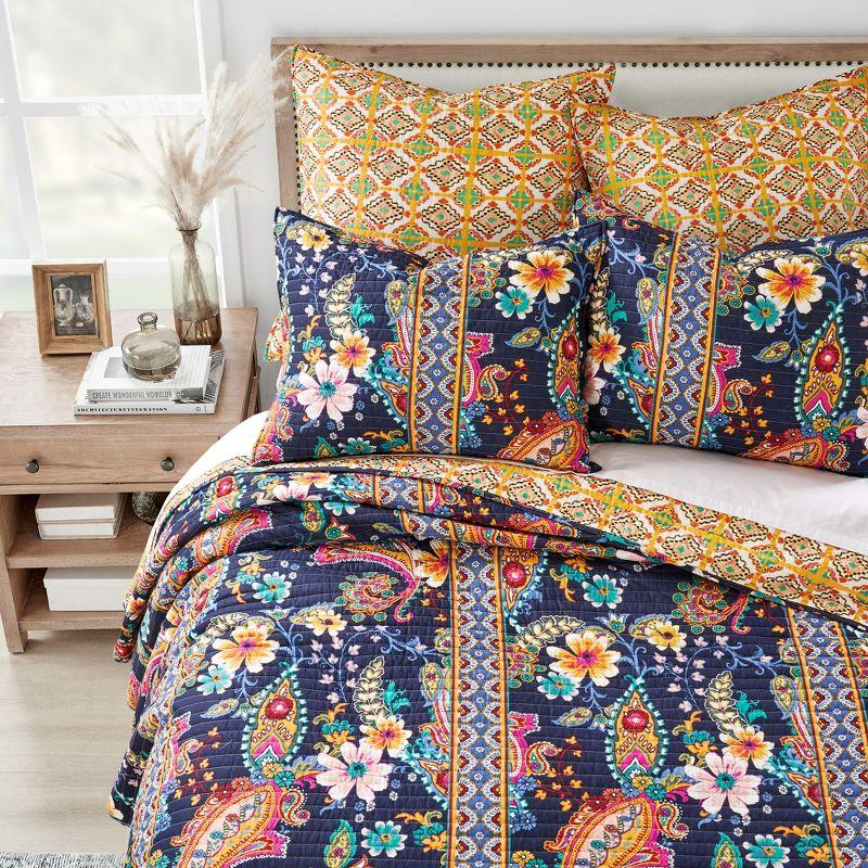 Bertelli Navy King Quilt Set - Levtex Home