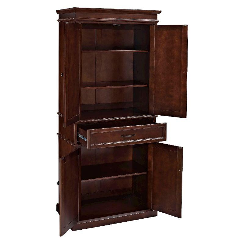 Parsons Pantry Storage Wood/Mahogany - Crosley: Adjustable Shelving, Drawer, Traditional Style