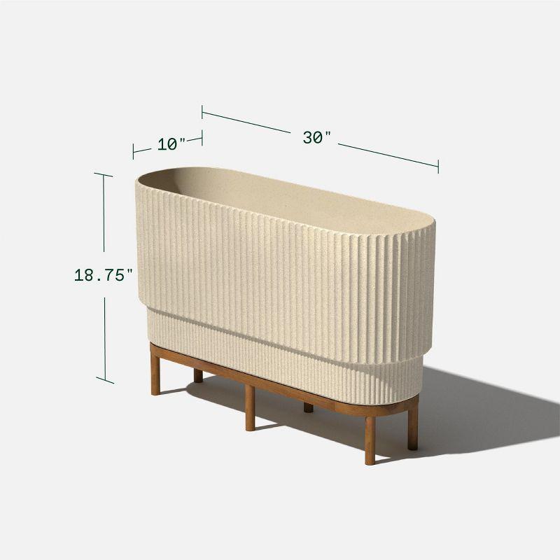 Veradek Demi Series Raised Demi Long 30" Planter with Stand