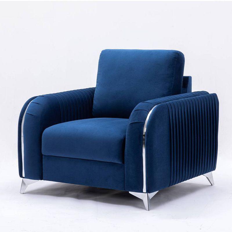 Acme Furniture Wenona Accent Chair Blue Velvet