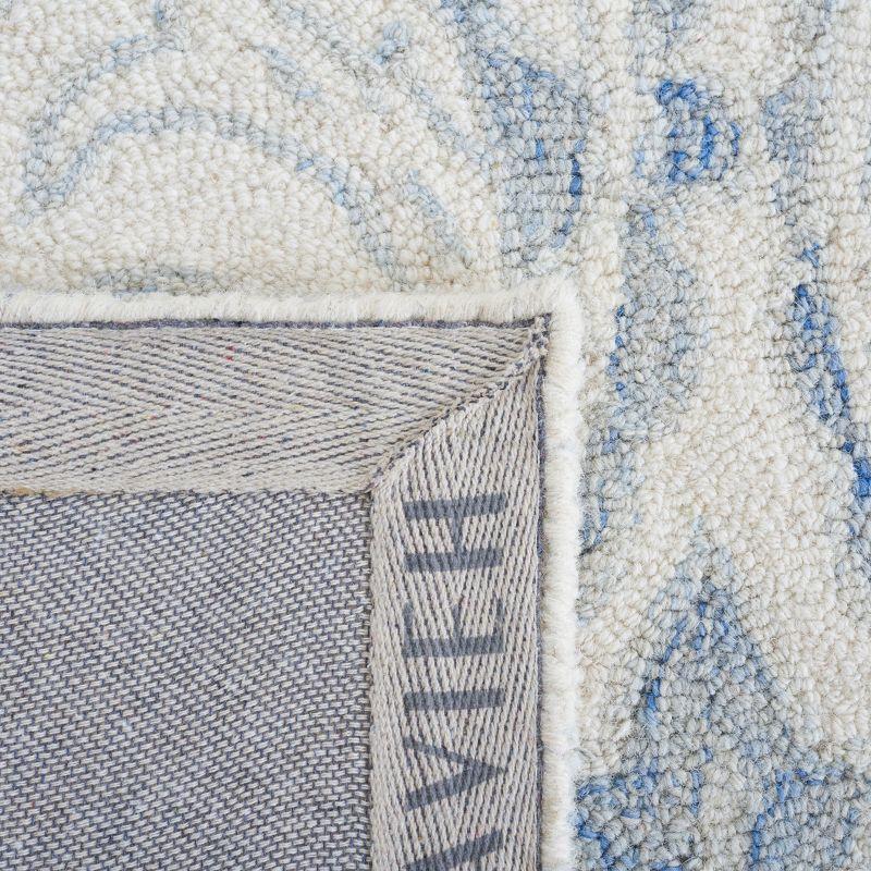 Micro-Loop MLP532 Hand Tufted Area Rug - Ivory/Blue - 5'x5' - Safavieh.