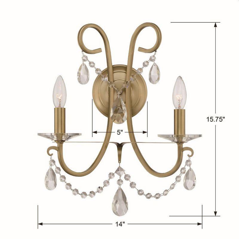 Crystorama Lighting Othello 2 - Light Sconce in  Vibrant Gold