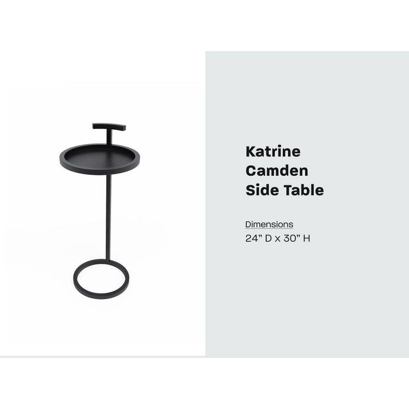 Katrine Camden Side Table Black Gold - Jamesdar: Round Martini & End Table, Space-Saving Design