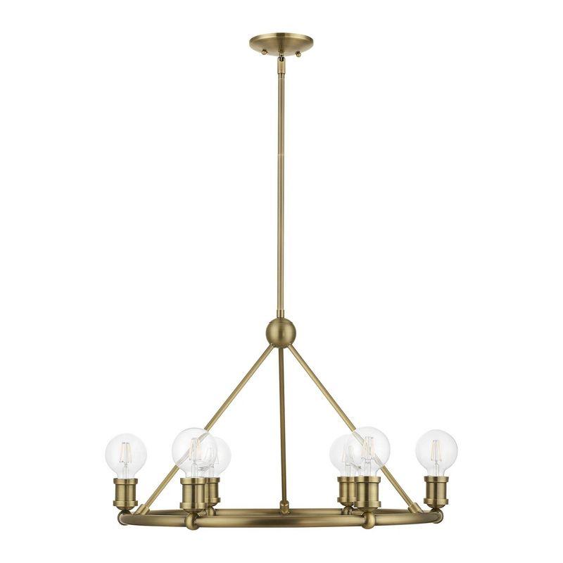 Livex Lighting Lansdale 6 - Light Chandelier in  Antique Brass