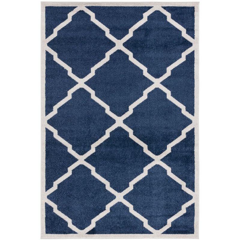 Amherst AMT421 Power Loomed Indoor Area Rug - Navy/Beige - 5'3"x8' - Safavieh