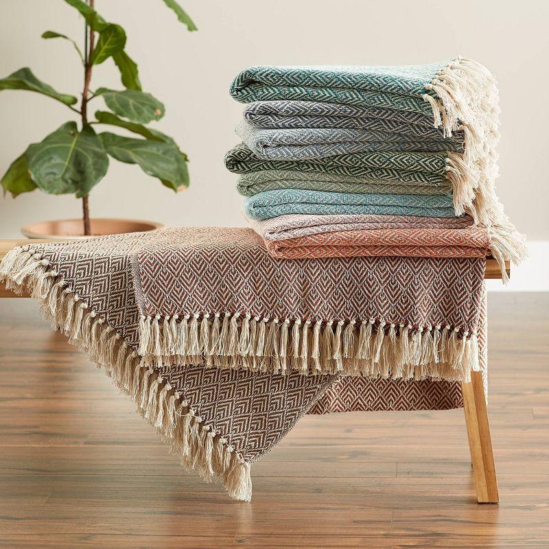 Design Imports Hand Woven Throw Blanket