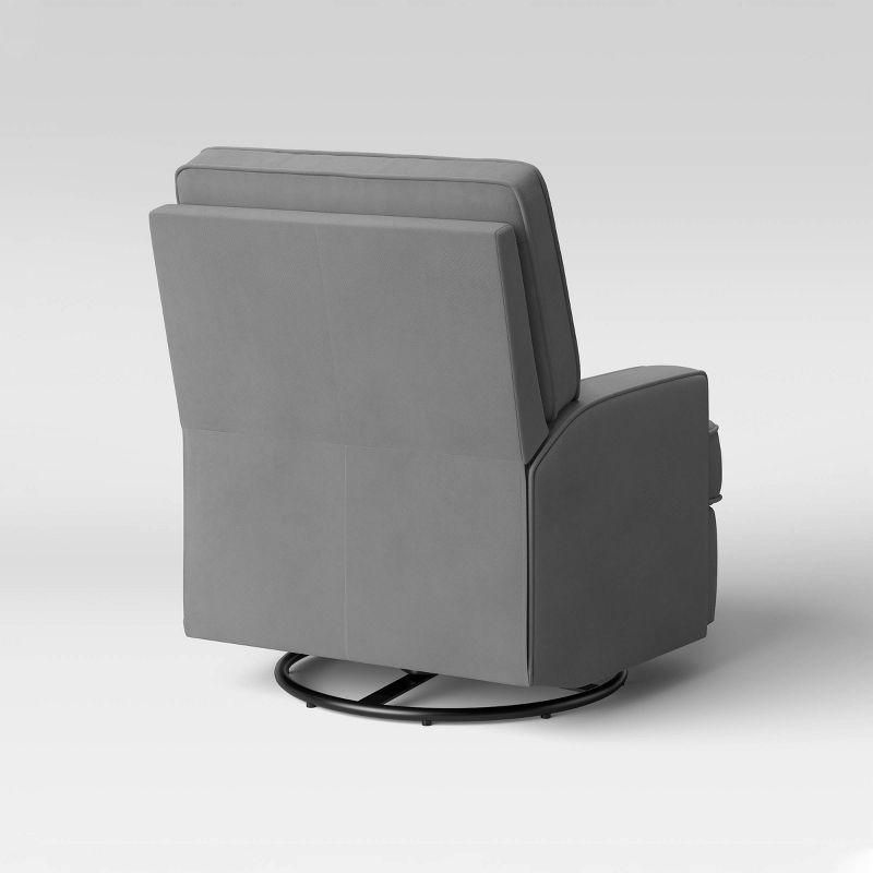 Luann Swivel Gliding Recliner Gray - Baby Relax