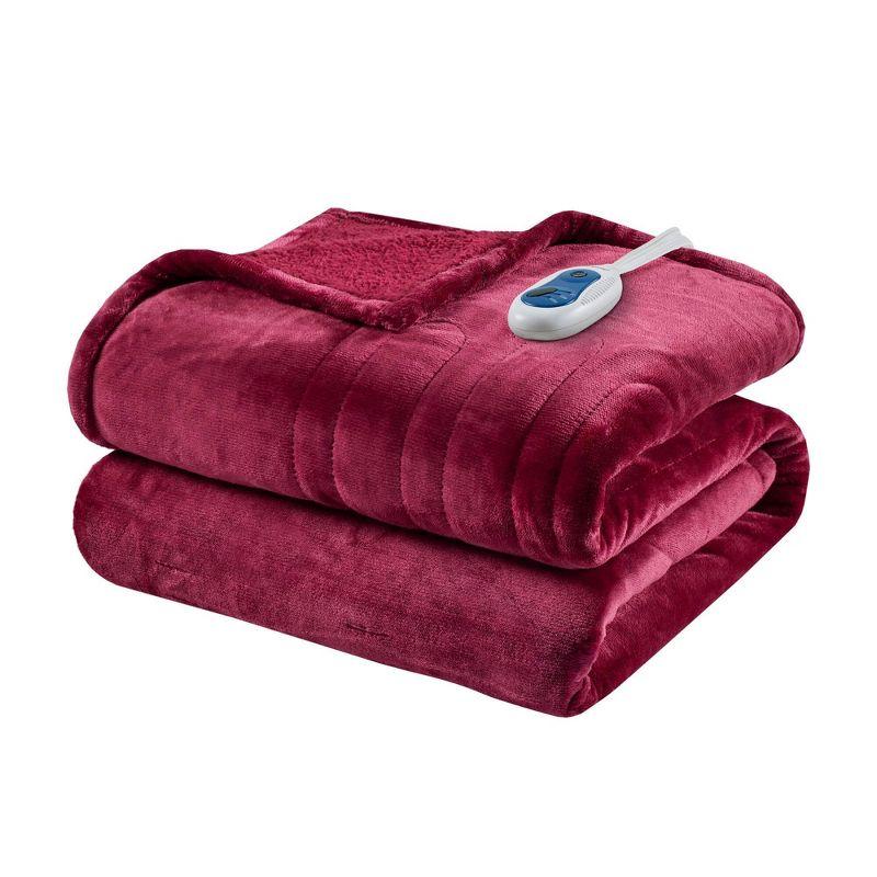 Beautyrest Beautyrest Heated Microlight to Berber Throw
