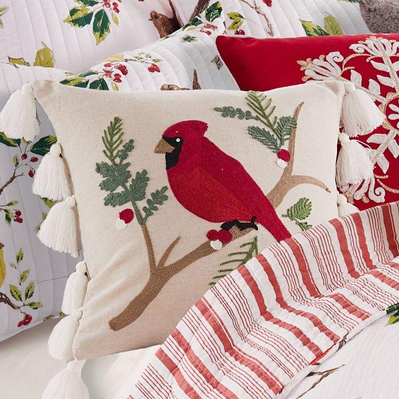 Thatch Home Joybirds Cardinal Pillow - by Levtex Home