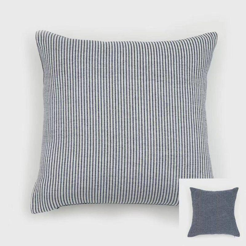 EverGrace Elsa Reversible Pinstripes Striped Reversible Throw Pillow